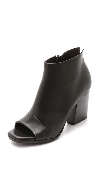 Coclico Shoes Den Open Toe Booties in Black