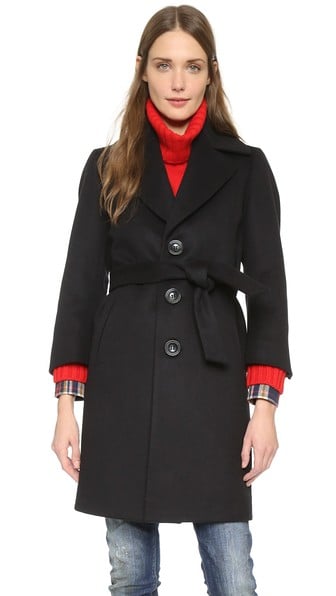 DSQUARED2 Wool Coat in Black