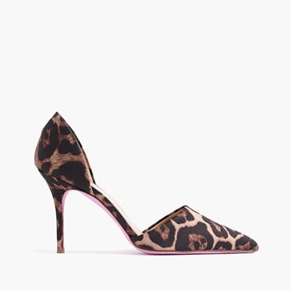 J.Crew ELSIE D'ORSAY PUMPS IN LEOPARD item e0811 in Dusty Cedar