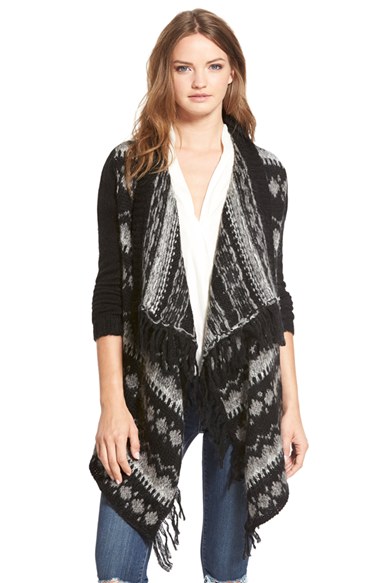 Ella Moss Sweater Cardigan in Black