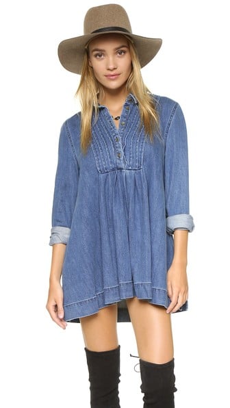 Free People Baby Blues Denim Dress in Robins Blue