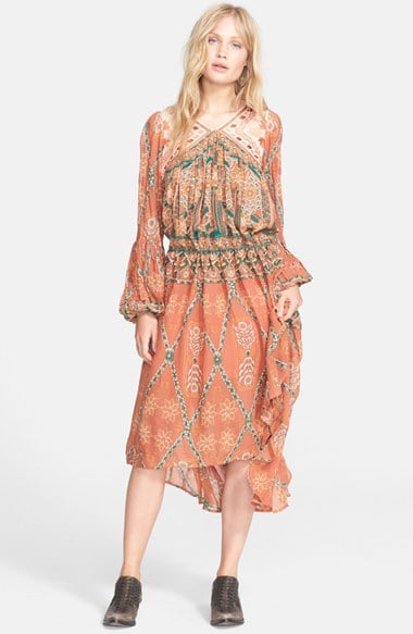 Free People 'Pink City' Maxi Dress in Dusty Peach Combo