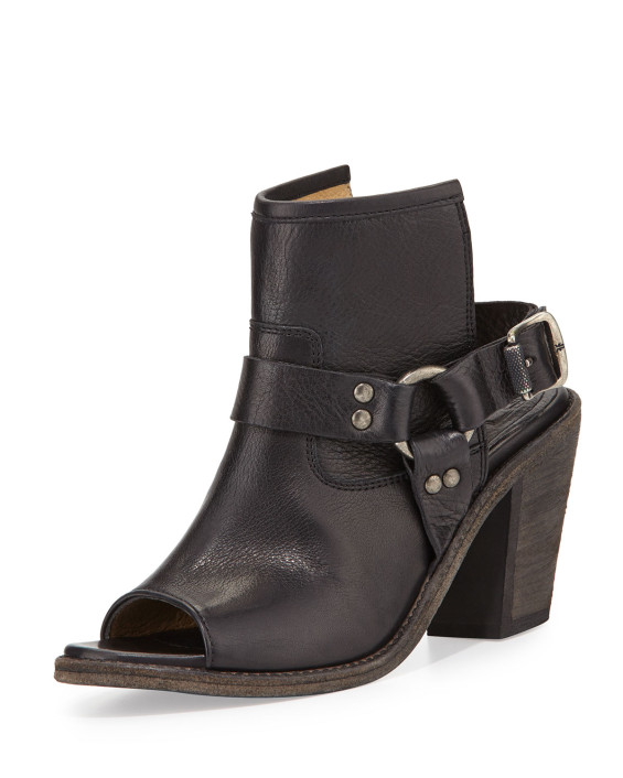 Frye Izzy Harness Slingback Bootie in Black 