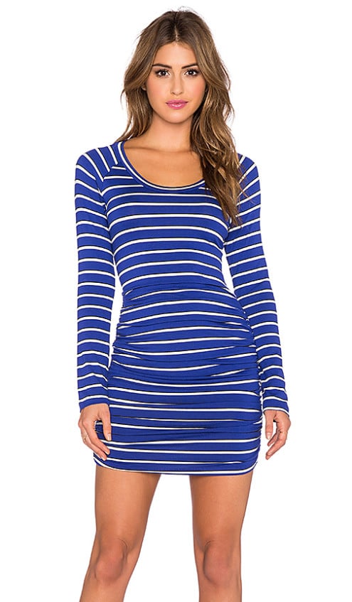 GABRIELLA LONG SLEEVE DRESS By AMOUR VERT in London Stripe