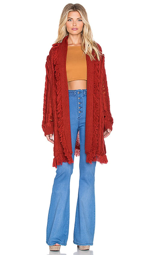 GOING HOME FRINGE CARDIGAN By SOMEDAYS LOVIN in Red