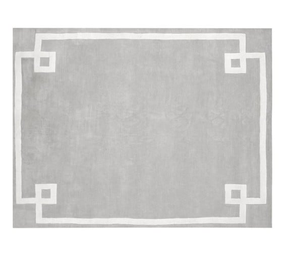 HOTEL BORDERED RUG - GRAY. Pottery Barn