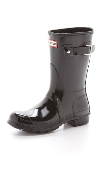 Hunter Boots Original Short Gloss Boots in Black