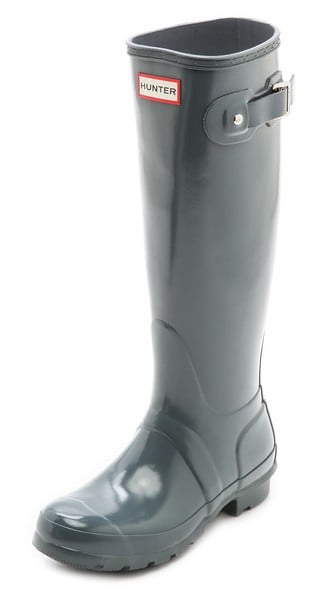 Hunter Boots Original Tall Gloss Boots in Graphite