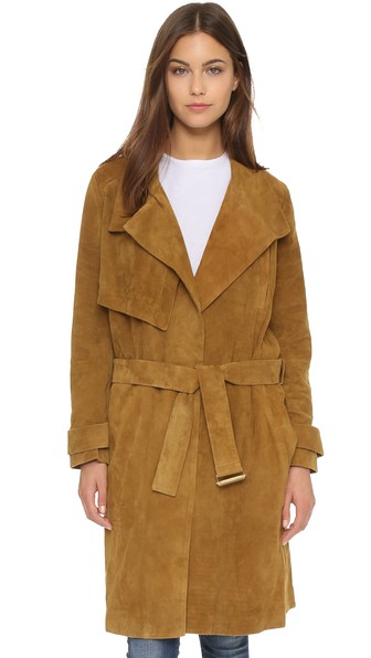 IRO Gitton Suede Jacket in Camel