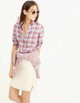 J.Crew BOY SHIRT IN DAWSON PLAID item c9325 in Faded Thistle