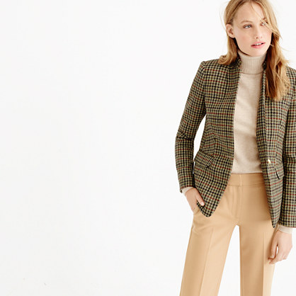 J.Crew REGENT BLAZER IN PLAID item e1191 in Green Coral Multi J.Crew Fall Fashion Favorites 