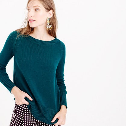 J.Crew WOOL BOATNECK SWEATER item e1383 in Deep Jade