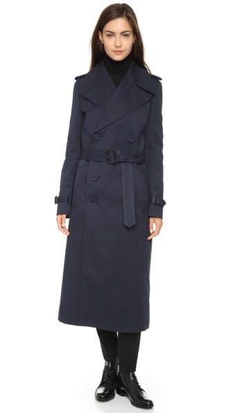 Joseph Townie Long Coat in Navy