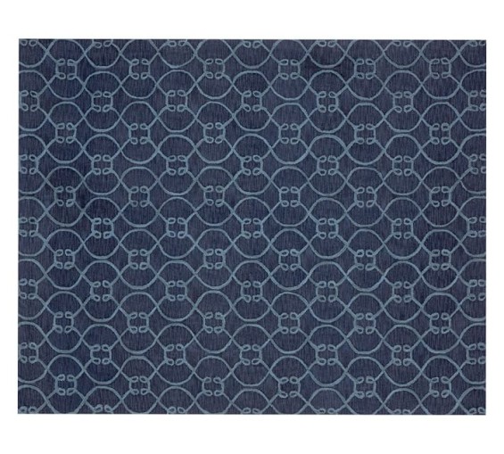 KNOT TUFTED RUG - BLUE. Pottery Barn