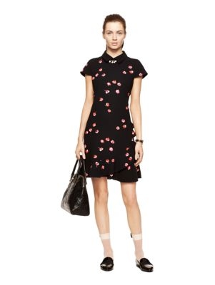 Kate Spade New York Petite Falling Florals Ruffle Dress