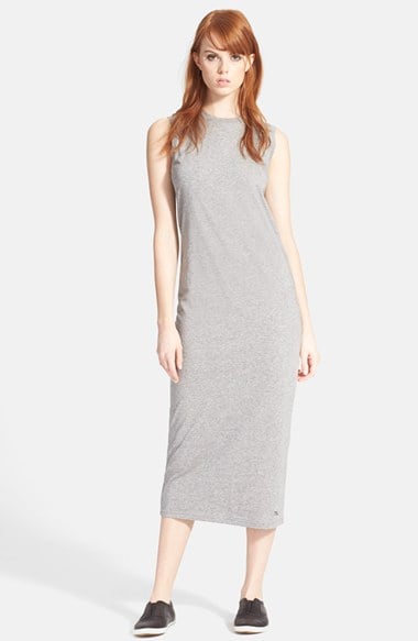 MARC BY MARC JACOBS Sleeveless Cotton Maxi Dress in Elephant Grey Melange