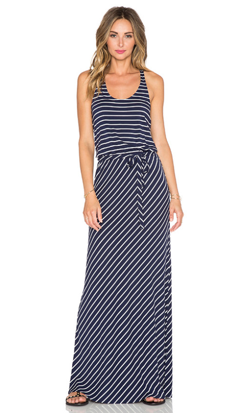 MARIBEL MAXI DRESS By SOFT JOIE in Peacoat and Porcelain stripe dresses