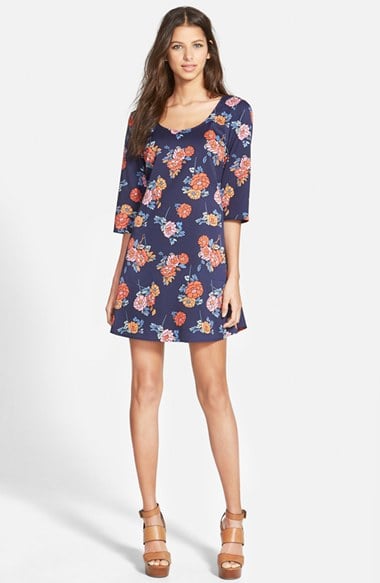 MINKPINK 'Mystic Garden' Floral Print Swing Dress in Blue