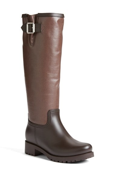MM6 Maison Margiela Rain Boot (Women) in Dark Brown and Black