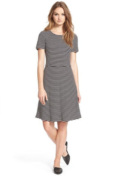 Madewell 'Anywhere' Stripe Dress in True Black