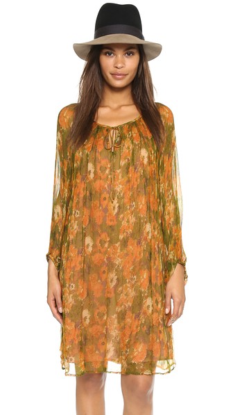 Mes Demoiselles Sepia Floral Print Dress 