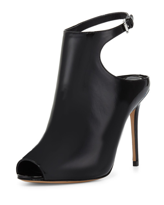 Michael Kors Cece Open-Toe Ankle-Strap Bootie in Black