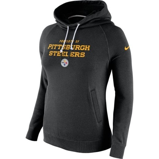 Nike Pittsburgh Steelers Women's Black Stadium Rally Funnel Pullover Hoodie