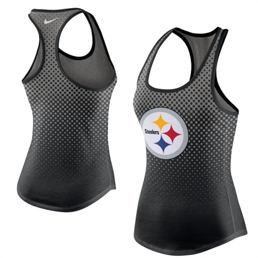 Nike Pittsburgh Steelers Women's Gray New Day Tri-Blend Tank Top