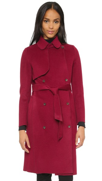 O'2nd Heizle Trench Coat in Burgundy