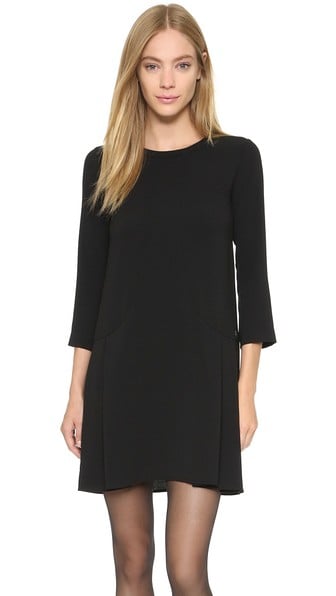 Otto d'ame Mughetto Babydoll Dress in Nero Black