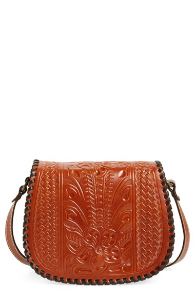 Patricia Nash 'Salerno' Tooled Leather Crossbody Bag in Florence