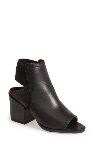 SIXTYSEVEN 'Polly' Open Toe Bootie (Women) in Black (Not Shown: Taupe)