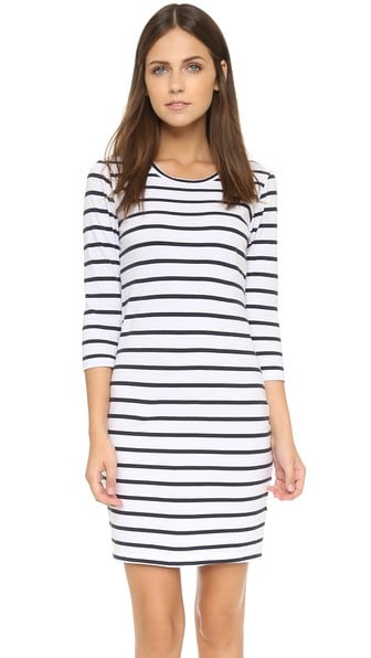 SUNDRY Cotton Stripe Dress in White