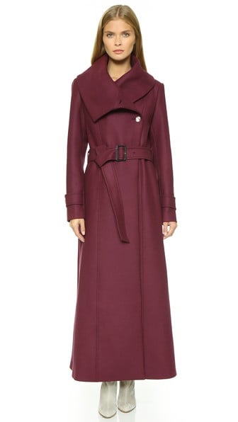 Temperley London Esen Coat in Dark Crimson
