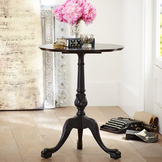 The Emily + Meritt Aubrey Bedside Table in Black. Pottery Barn Teen