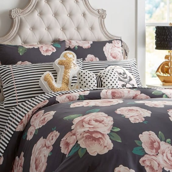 The Emily + Meritt Bed Of Roses Duvet Cover + Sham. Pottery Barn Teen