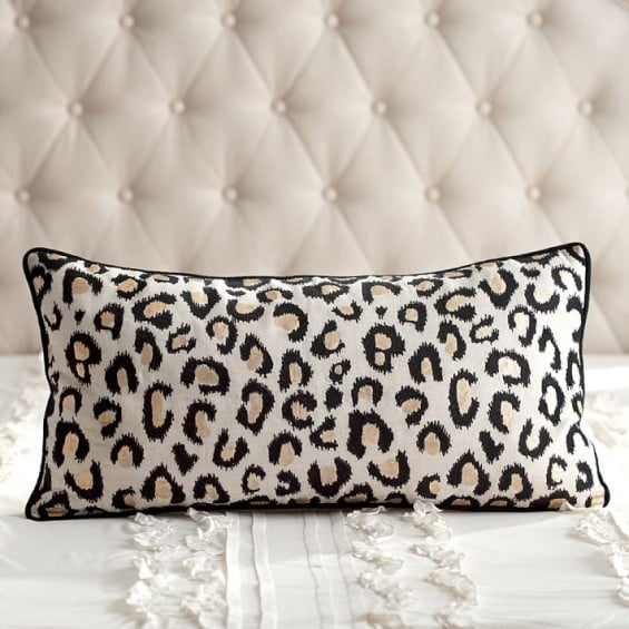 The Emily + Meritt Leopard Lumbar Pillow Cover