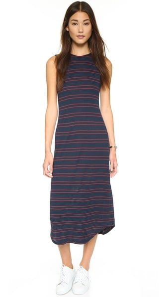 The Lady & The Sailor Muscle Tank Dress in Scarlet Stripe