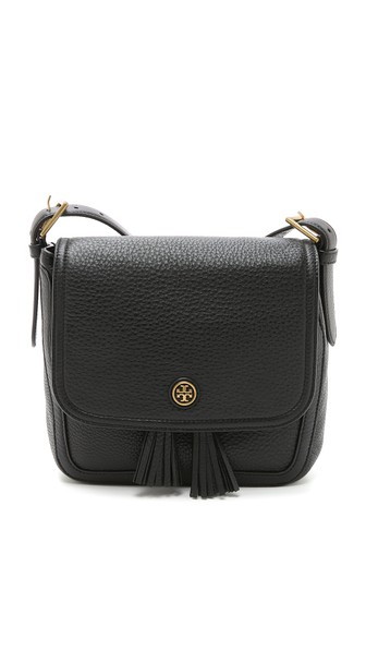 Tory Burch Frances Saddle Bag in Black