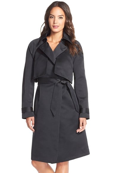 Tracy Reese Tiered Trench Coat in BlackTracy Reese Tiered Trench Coat in Black