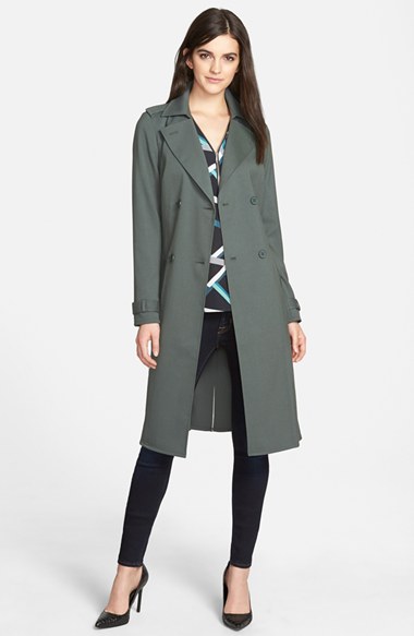 Trouvé Belted Trench Coat in Grey Urban