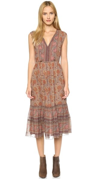 Ulla Johnson Ora Silk Dress in Light Floral