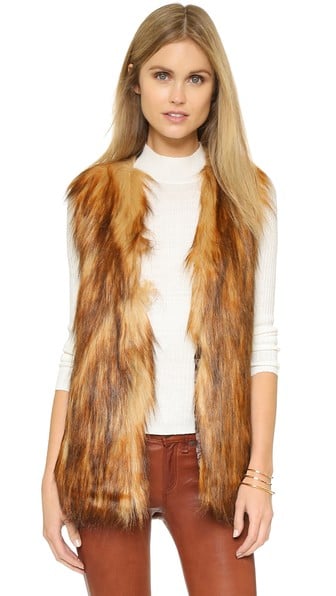 Unreal Fur Faux Fur Play Vest in Ginger