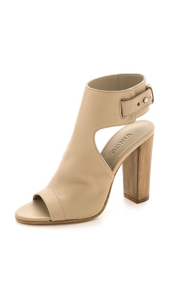 Vince Addie Open Toe Booties in Taupe (Not Shown: Black)