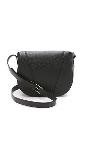 Vince Medium Saddle Bag in Black