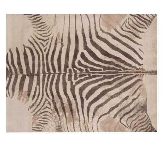 ZEBRA PRINTED RUG. Pottery Barn