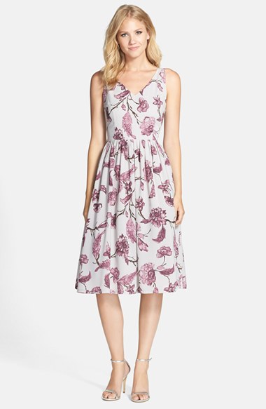 BB Dakota 'Theresa' Floral Print Woven Midi Dress 