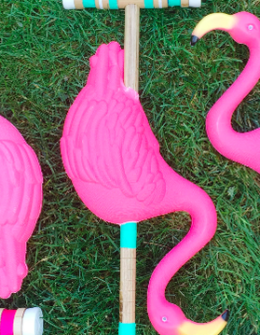 Watch Style Me Pretty founder Abby Larson DIY a fun flamingo croquet set and other great outdoor games for kids of all ages just in time for Labor Day parties on the Friday, September 4, 2015 episode of the Today show. Image courtesy of Twitter.com/StyleMePretty