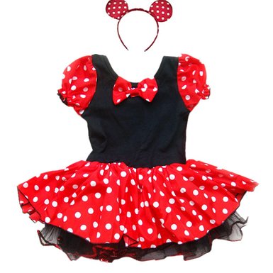 iEFiEL Minnie Mouse Costume With Headband Girl Baby Halloween Tutu Dressing Up