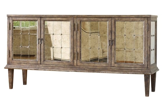 DeVera 73" Mirrored Buffet, Cashew by Hooker Furniture